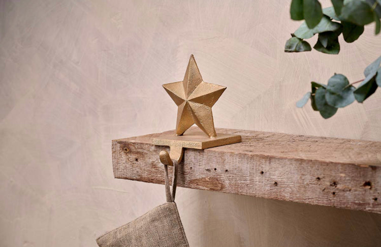 Kotta Stocking Star Holder Hanger - Antique Brass (One Size)