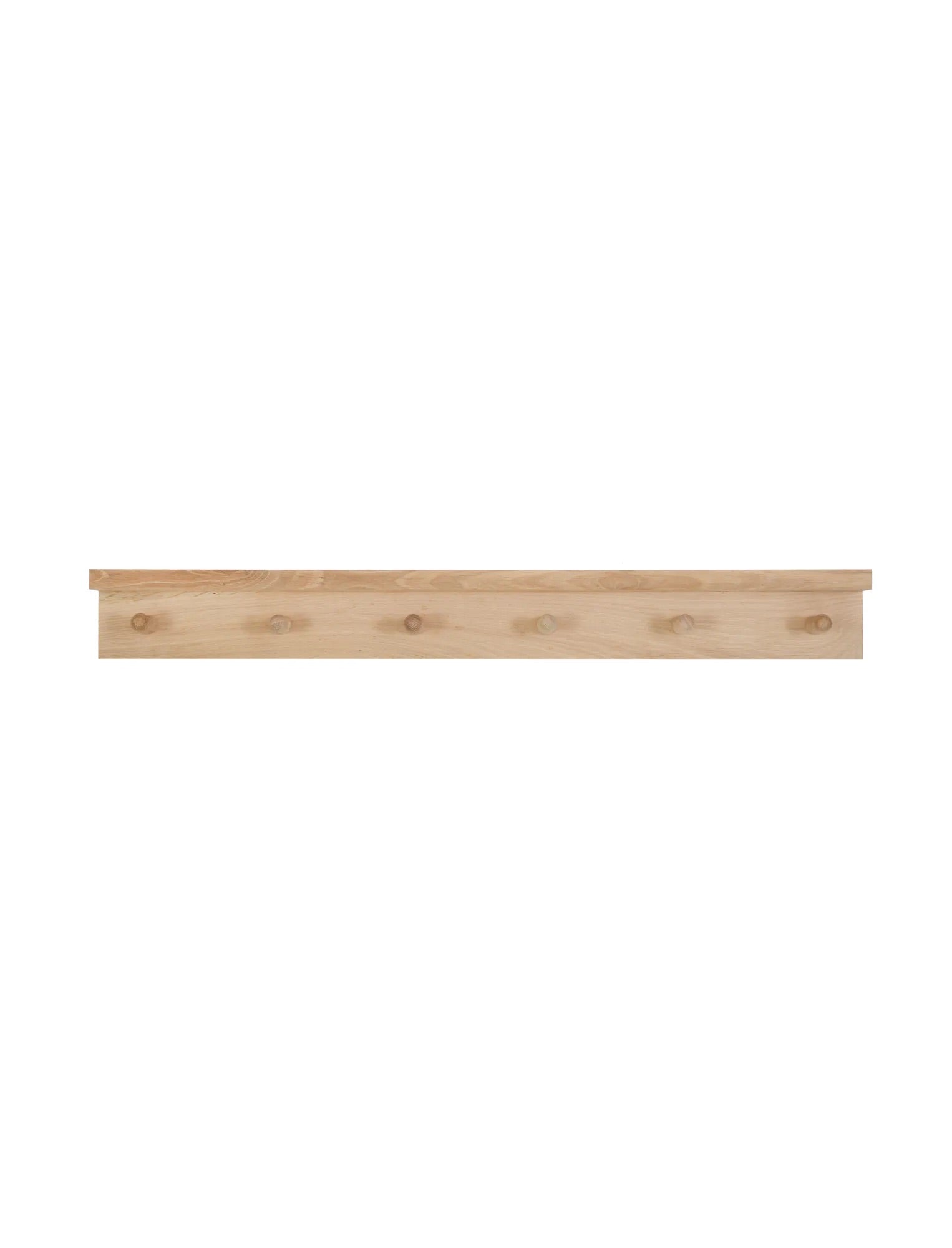 Hambledon Oak Peg Shelf - Large (6 Pegs)
