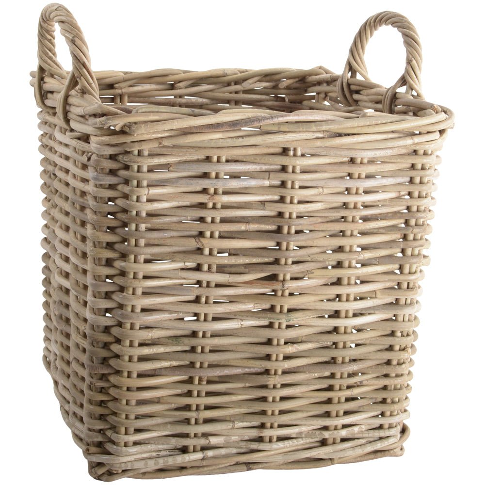 Square Kubu Log Basket - Medium