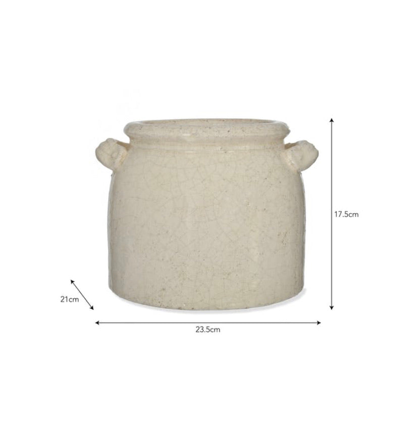 Ravello pot with handles, - Bramley & White | Upholstery, Homewares & Furniture