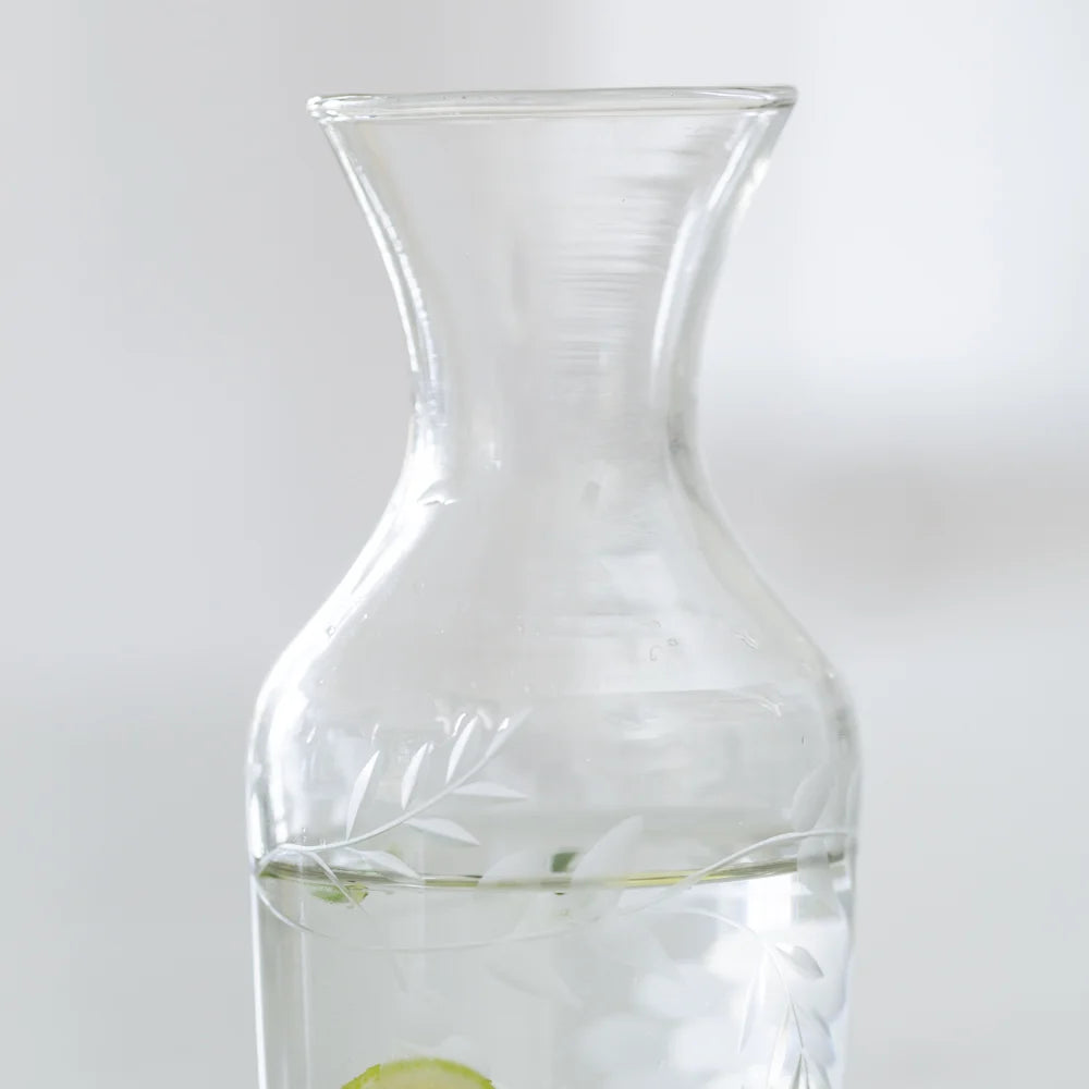 Ella - Etched Rambling Vine Mini Carafe