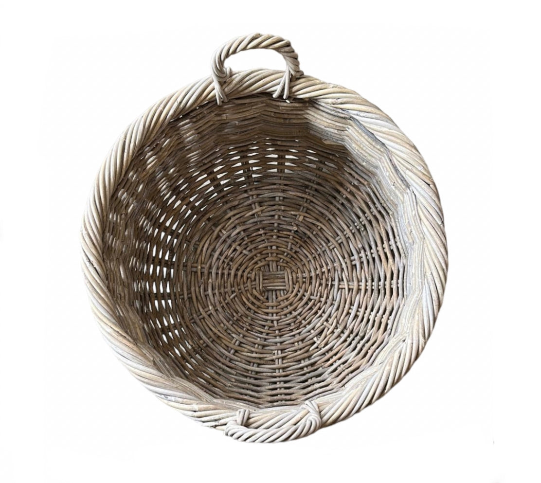Kubu Round Rattan Belly Basket - Medium
