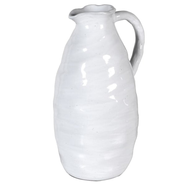 Emma - Handmade White Ceramic Slender Jug