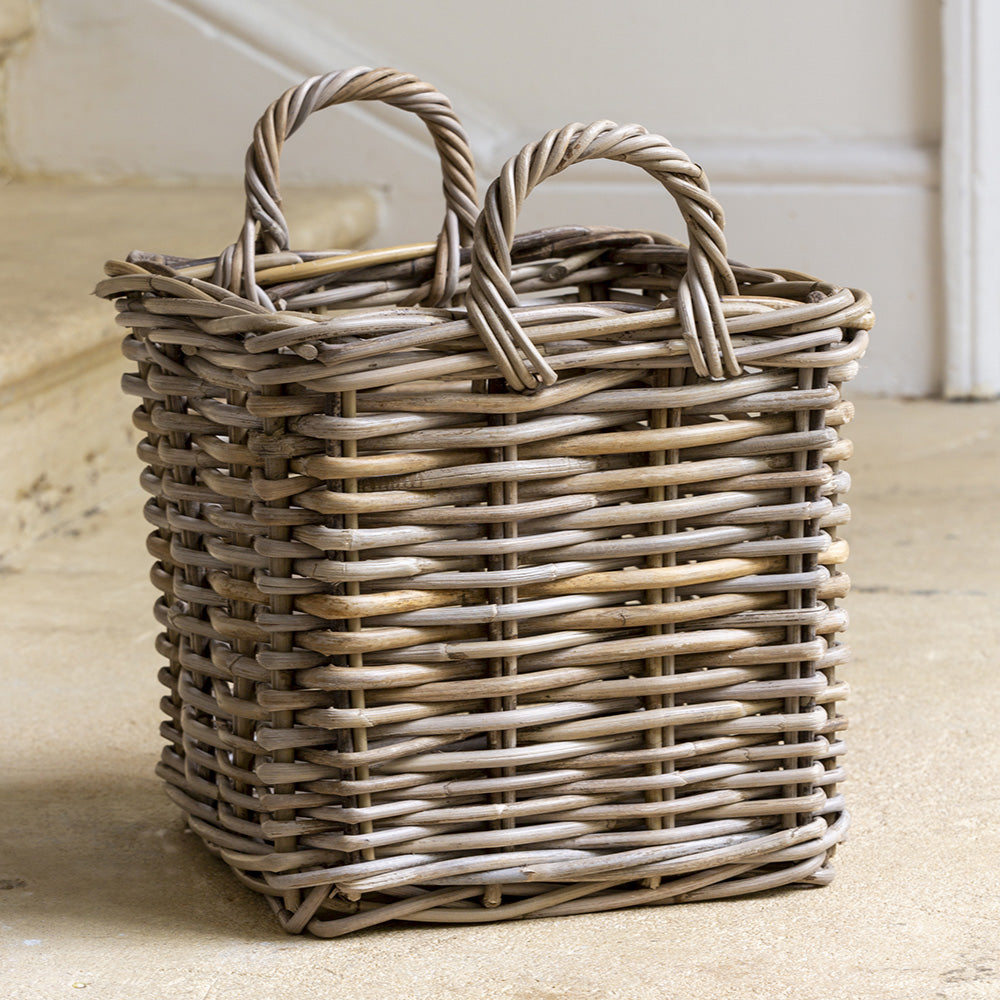 Square Kubu Log Basket - Medium