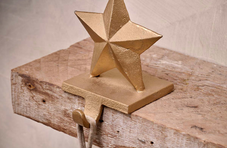 Kotta Stocking Star Holder Hanger - Antique Brass (One Size)
