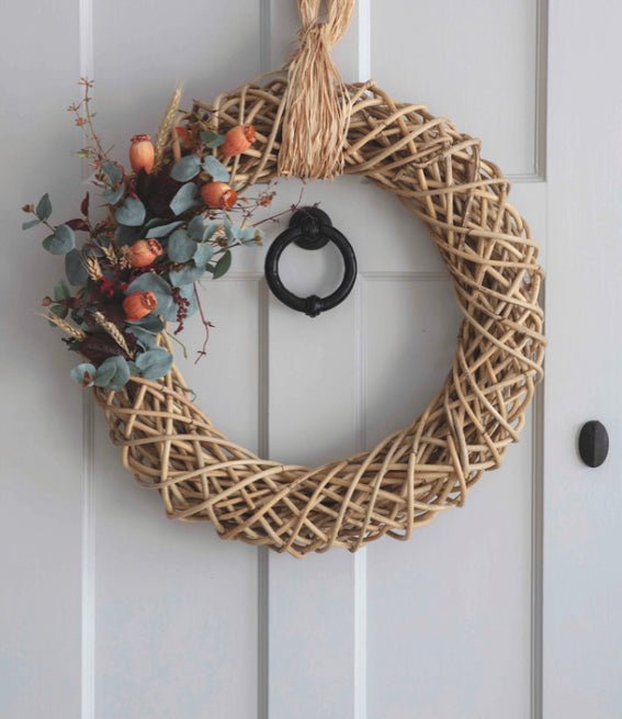 Door Wreath in Rattan - 50cm