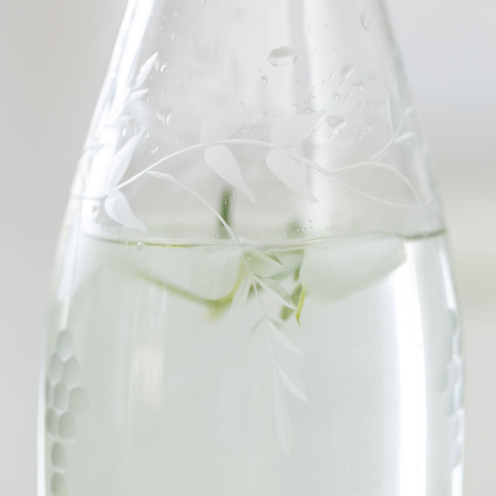 Ella - Etched Rambling Vine Carafe