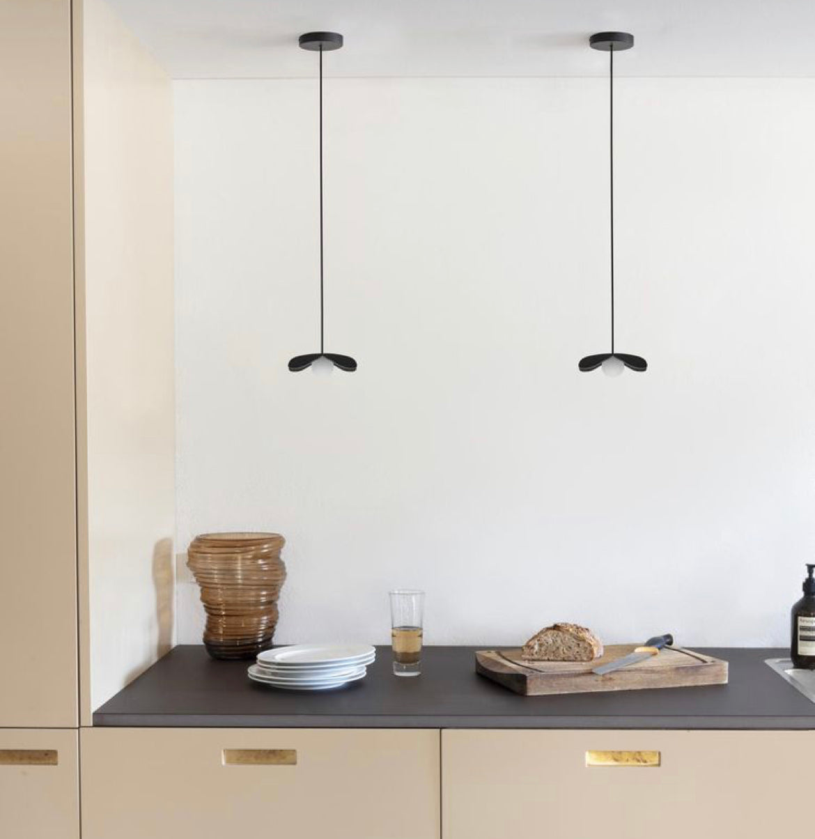 Forget Me Not (Mini Black) Shade and Rosette Mini Pendant Light