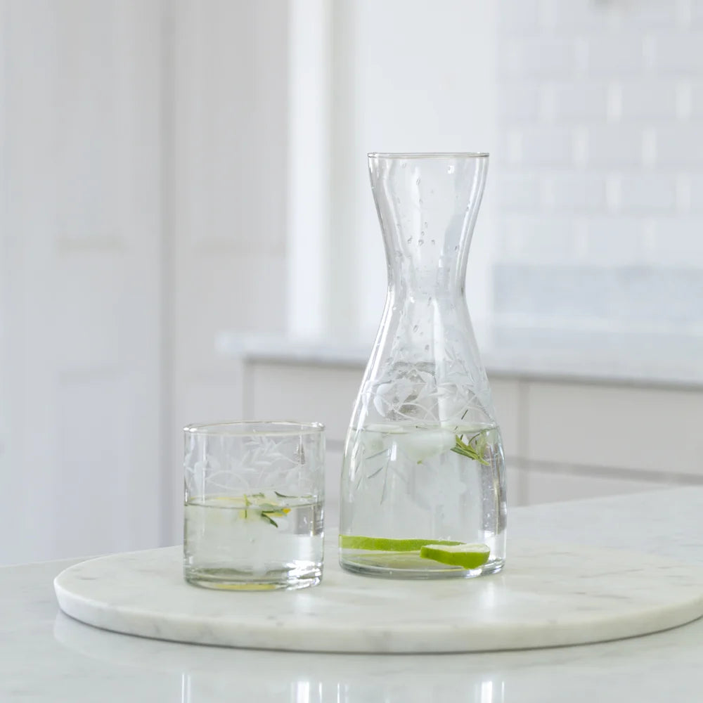 Ella - Etched Rambling Vine Carafe