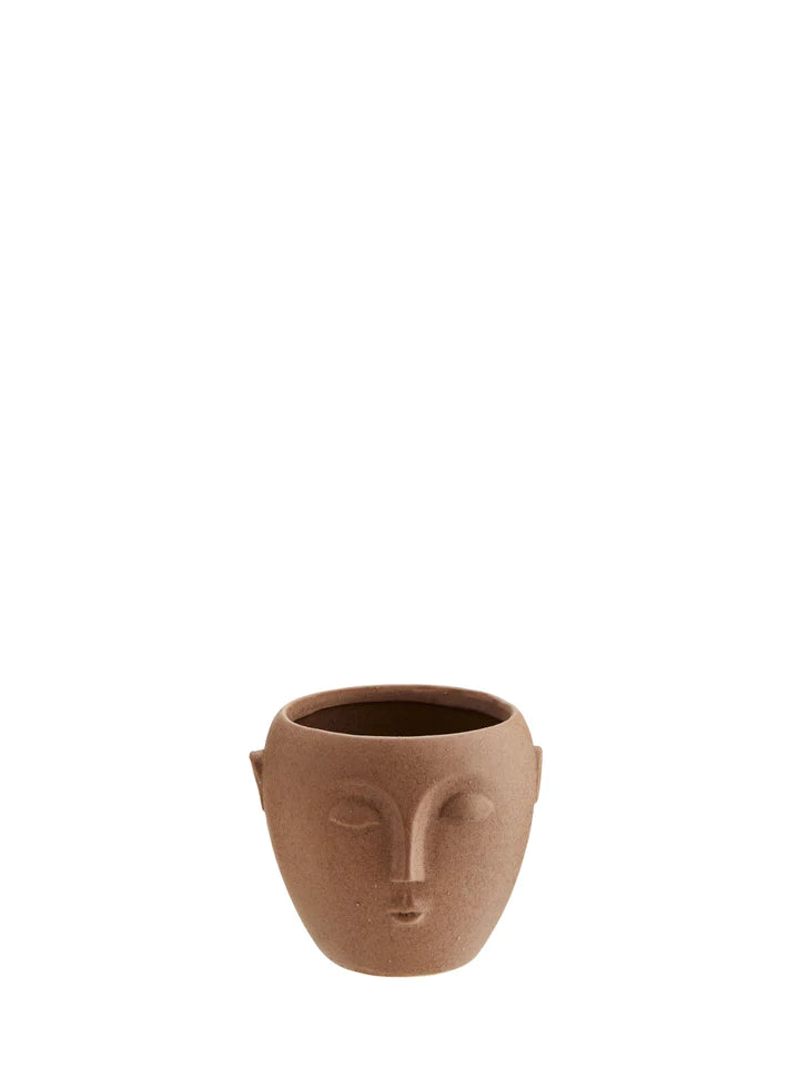 Terracotta Face Pot - Small