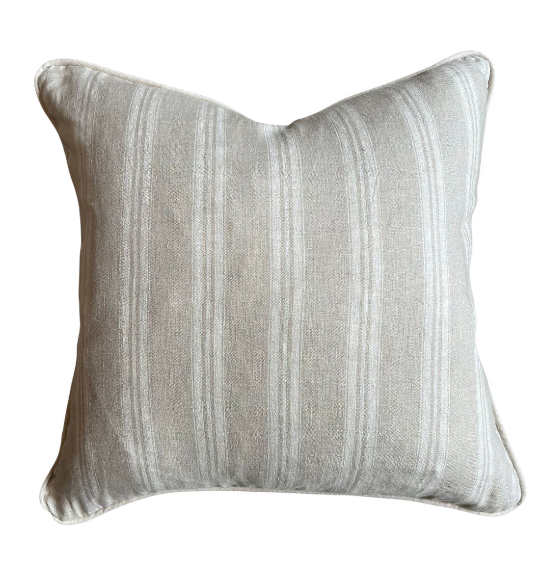 Bespoke - Linwood Danube Piped Cushion - Natural