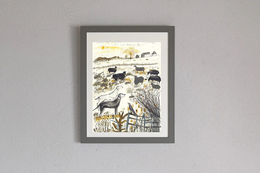 Sam Wilson Watching Sheep - Unframed (PRINT ONLY)