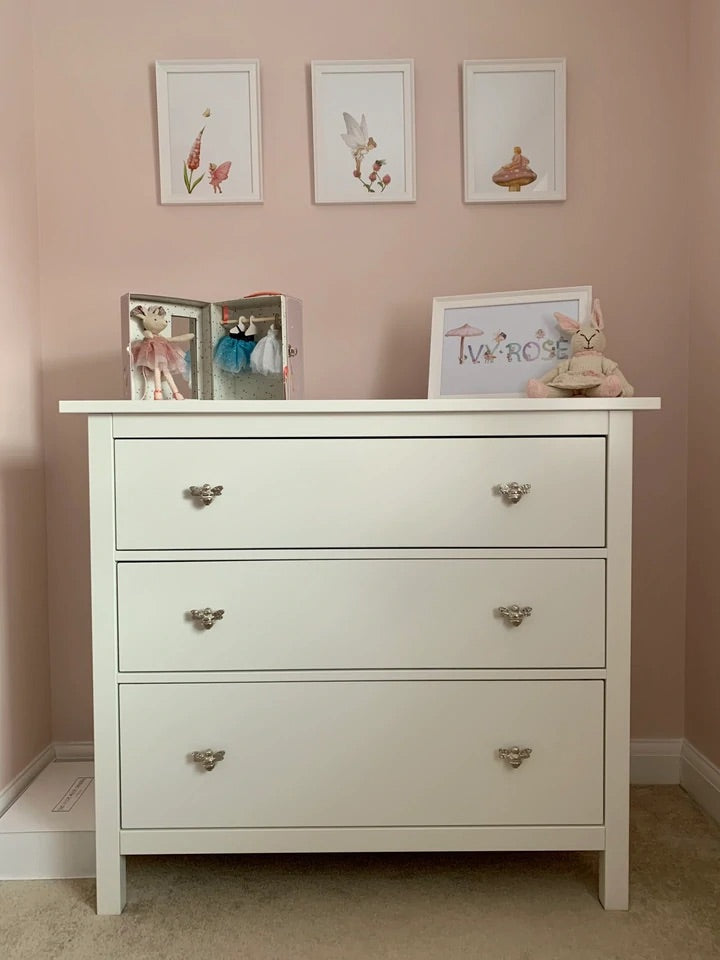 Silver Nickel Bee Knob