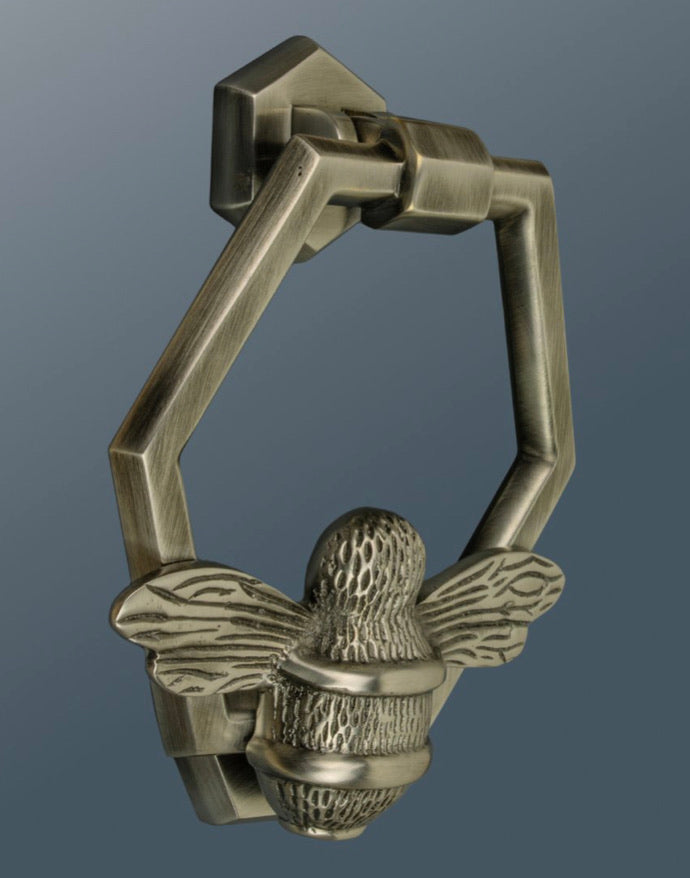 Door Knocker - Honeycomb Bee Ring (Pewter) BRASS053