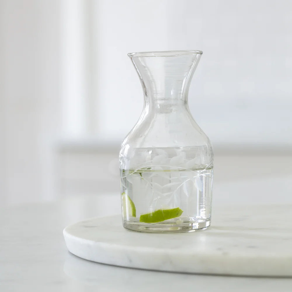 Ella - Etched Rambling Vine Mini Carafe