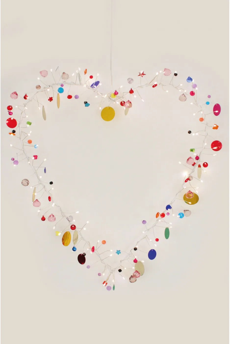 Folklore Heart Wreath - 55cm (Battery)