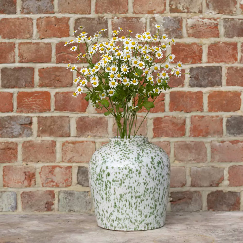 Green Splatter Vase