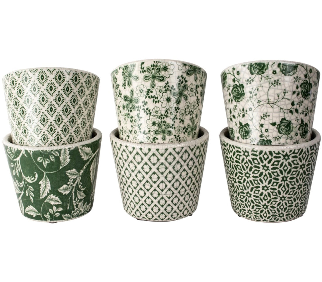 Old Style Green Dutch Plant Pot - Small -Aria