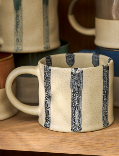 Woolstone Striped Mugs Set of 2 - Ink