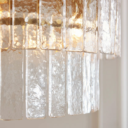Jarine 5 Tiered Pendant Light Brushed Aged Brass