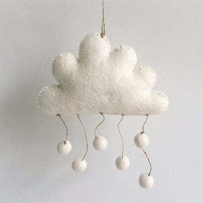 White felt Cloud decoration