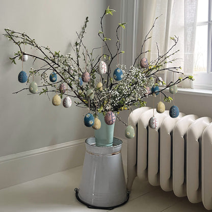 Embroidered Blossom Egg - Pink
