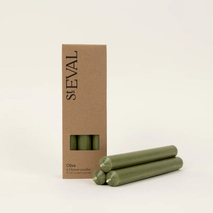 St Eval Olive dinner Candle 7/8&quot; x 8&quot; Gift Pack