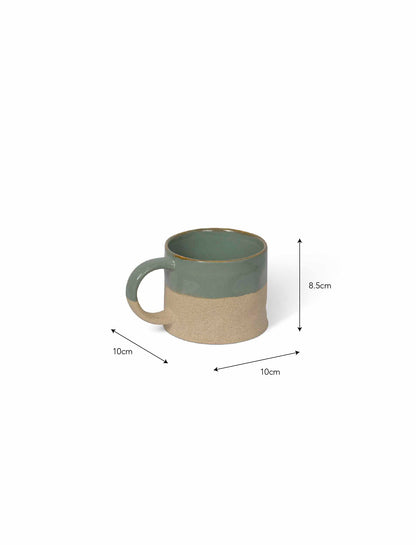 Bladon Half Glazed Mug Set Of 2 - Rosemary