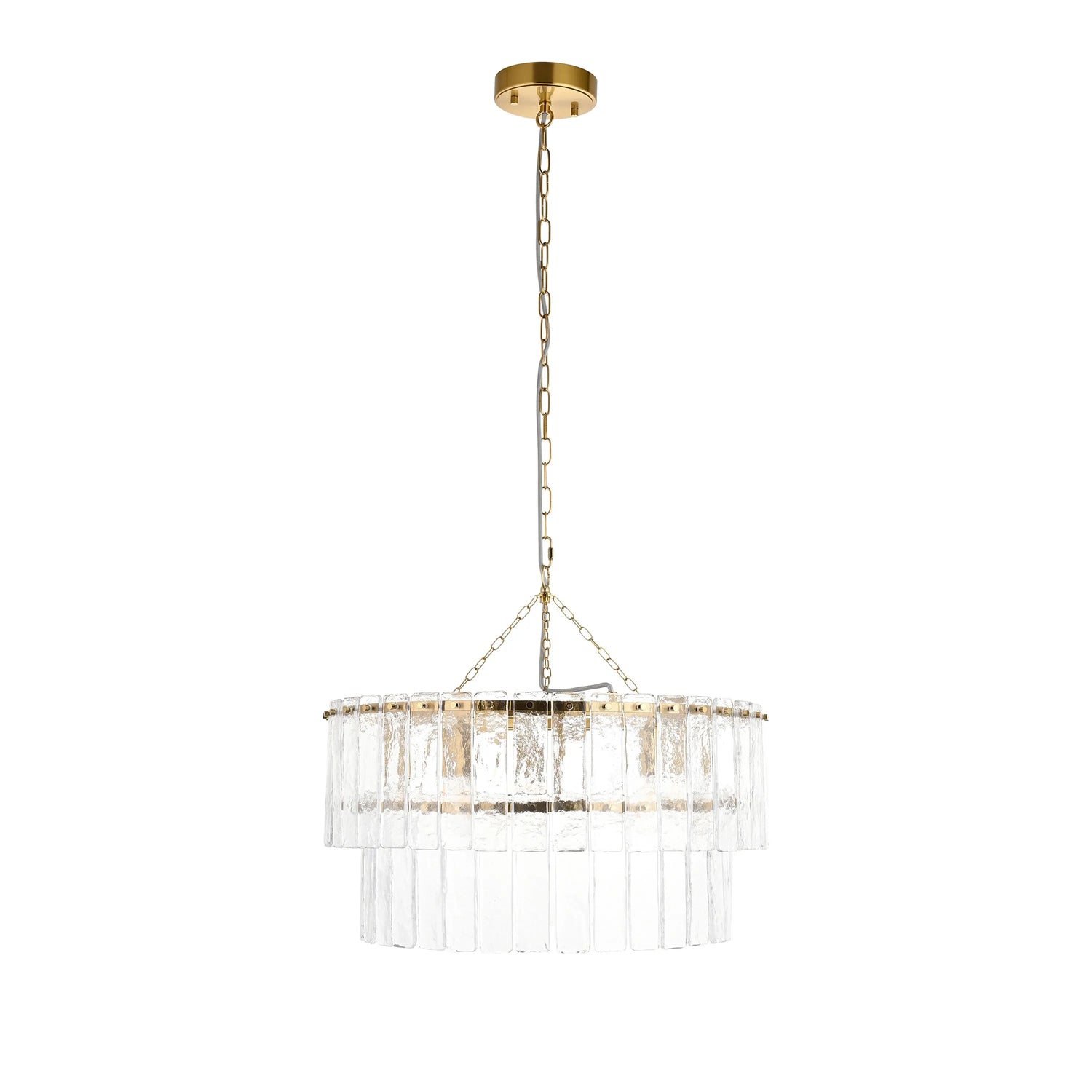 Jarine 5 Tiered Pendant Light Brushed Aged Brass