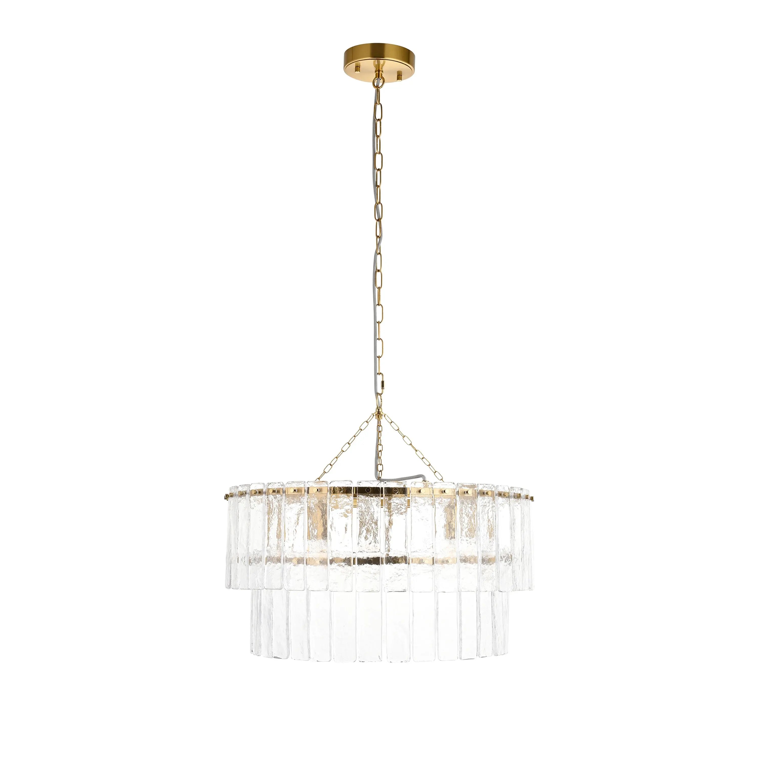 Jarine 5 Tiered Pendant Light Brushed Aged Brass