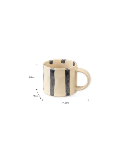 Woolstone Striped Mugs Set of 2 - Ink