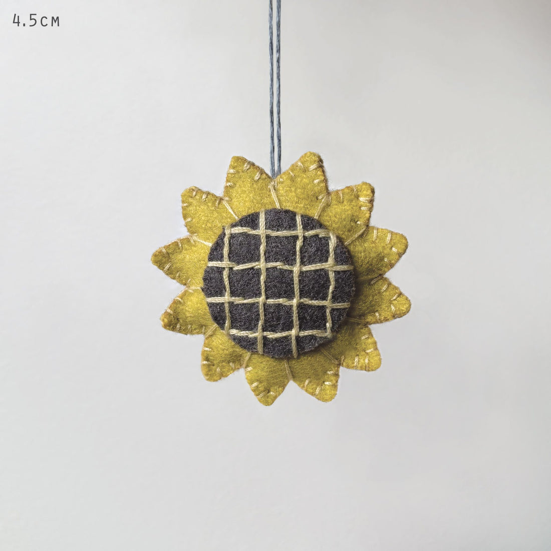 Embroidered yellow flower