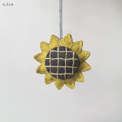 Embroidered yellow flower