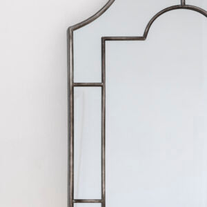 Hattie Large Decorative Mirror Antique Silver