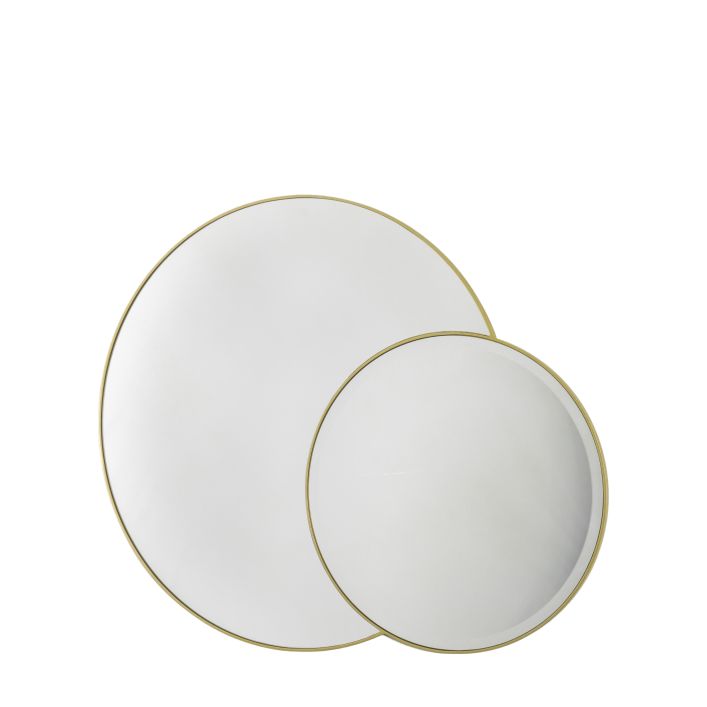 Oliver Double Round Mirror Champagne