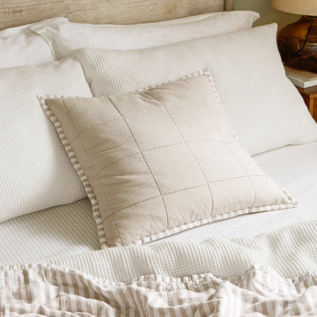 Hebden 100% Cotton Cushion Natural/Stone