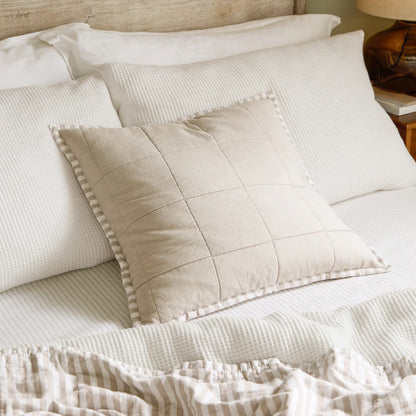 Hebden 100% Cotton Cushion Natural/Stone