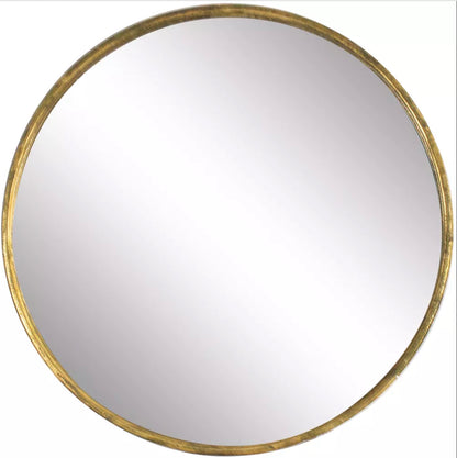 Round Mirror Vintage Brass - Large
