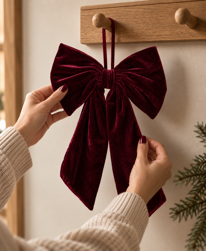 Dark burgandy Hanging Bow
