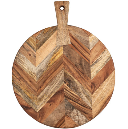 Acacia &amp; Mango Chevron Chopping Board
