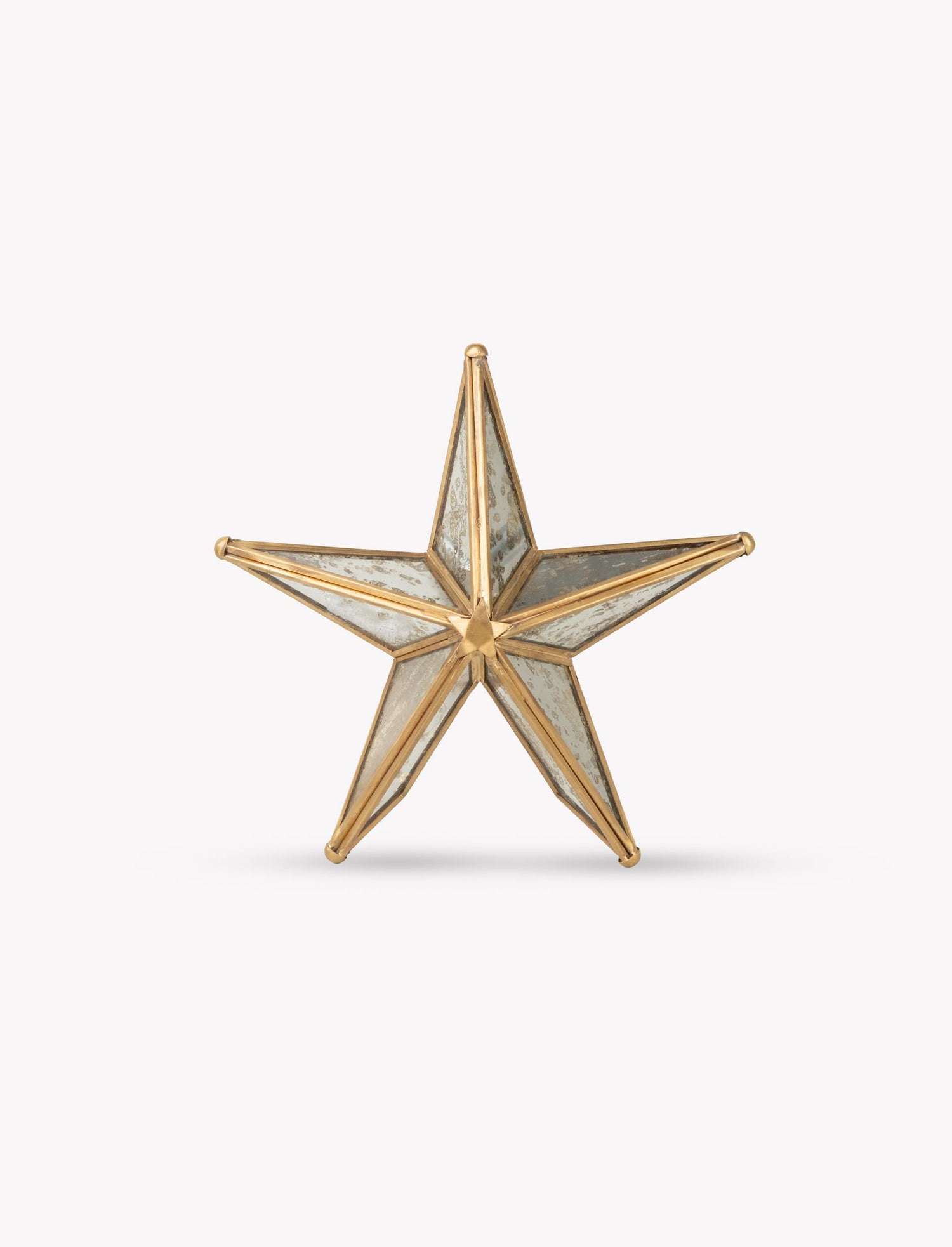 Canterbury Mirrored Christmas Star Tree Topper - Antique Brass