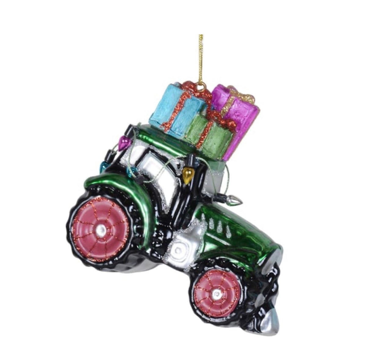 Festive tractor decoration