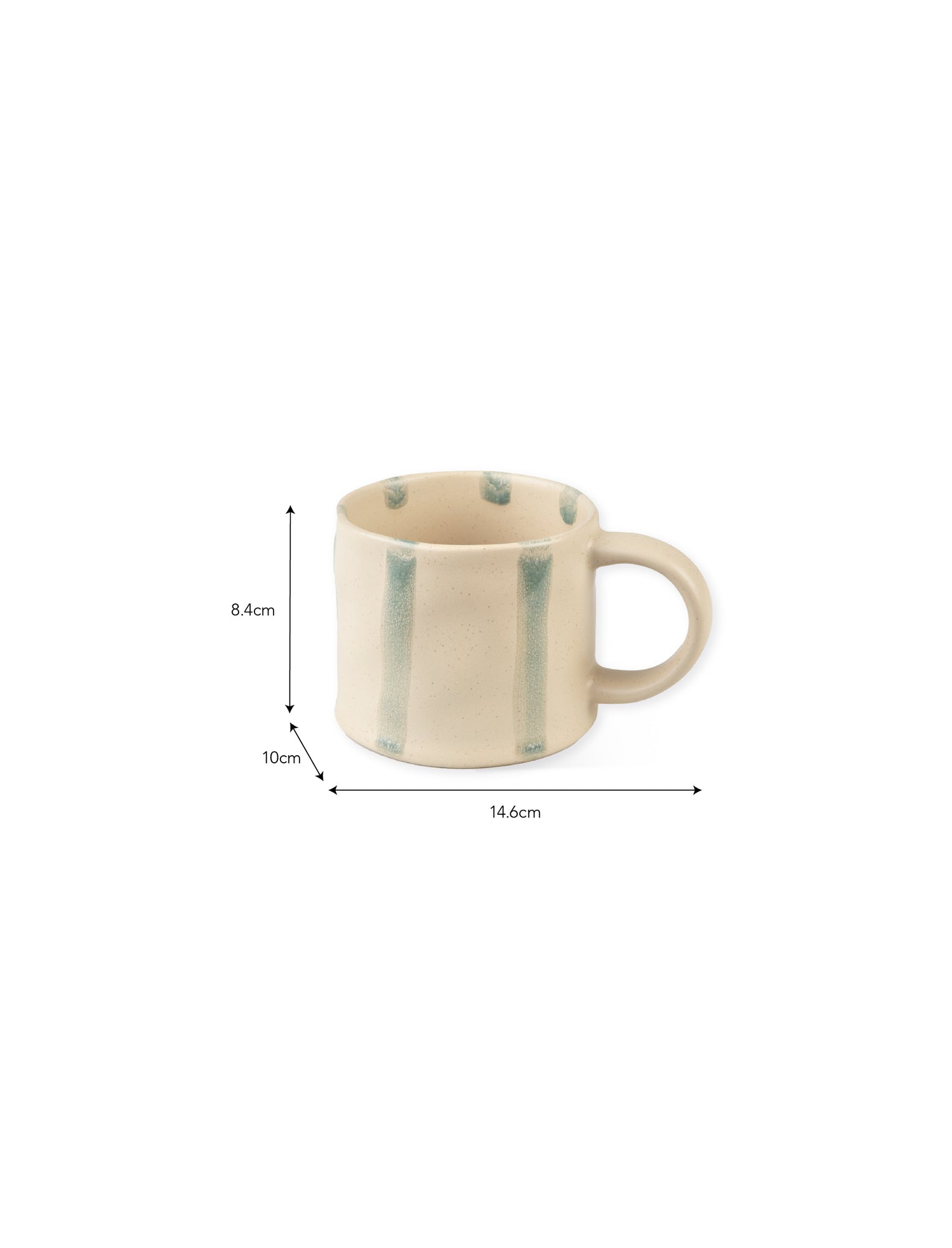 Woolstone Striped Mugs Set of 2 - Rosemary