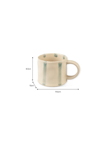 Woolstone Striped Mugs Set of 2 - Rosemary