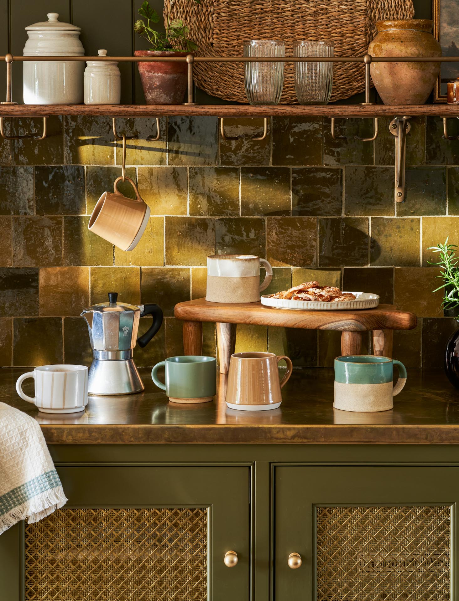 Bladon Half Glazed Mug Set Of 2 - Rosemary