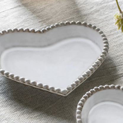 Beaded Heart Plate (Set of 3)