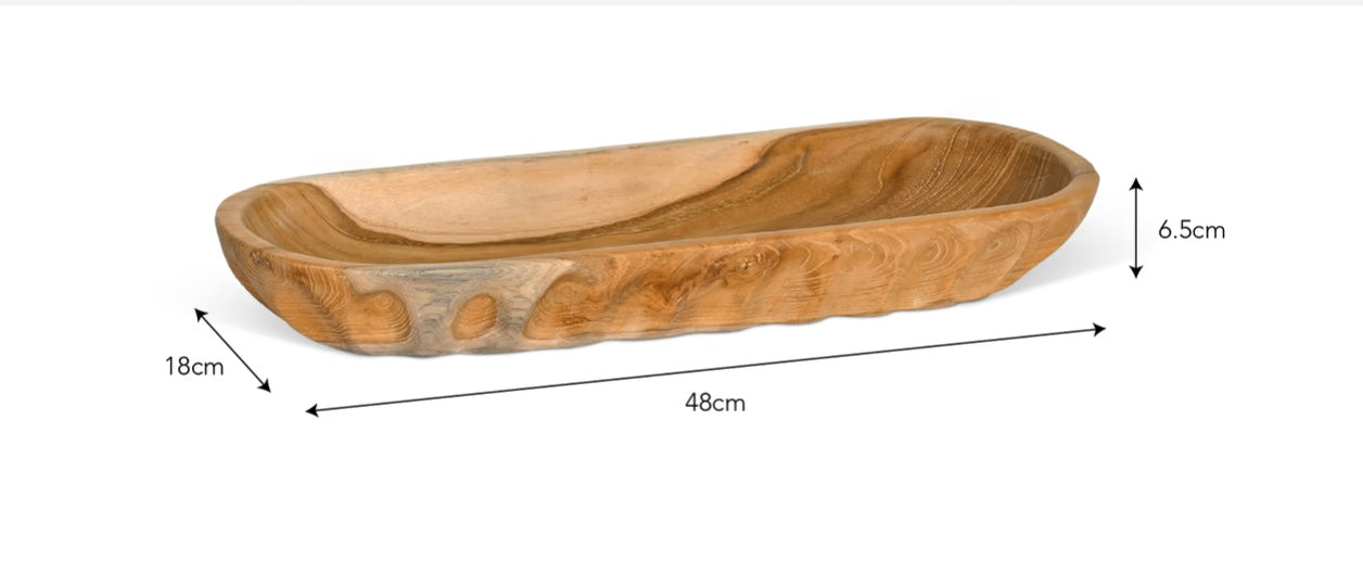 Tilsley bowl natural teak