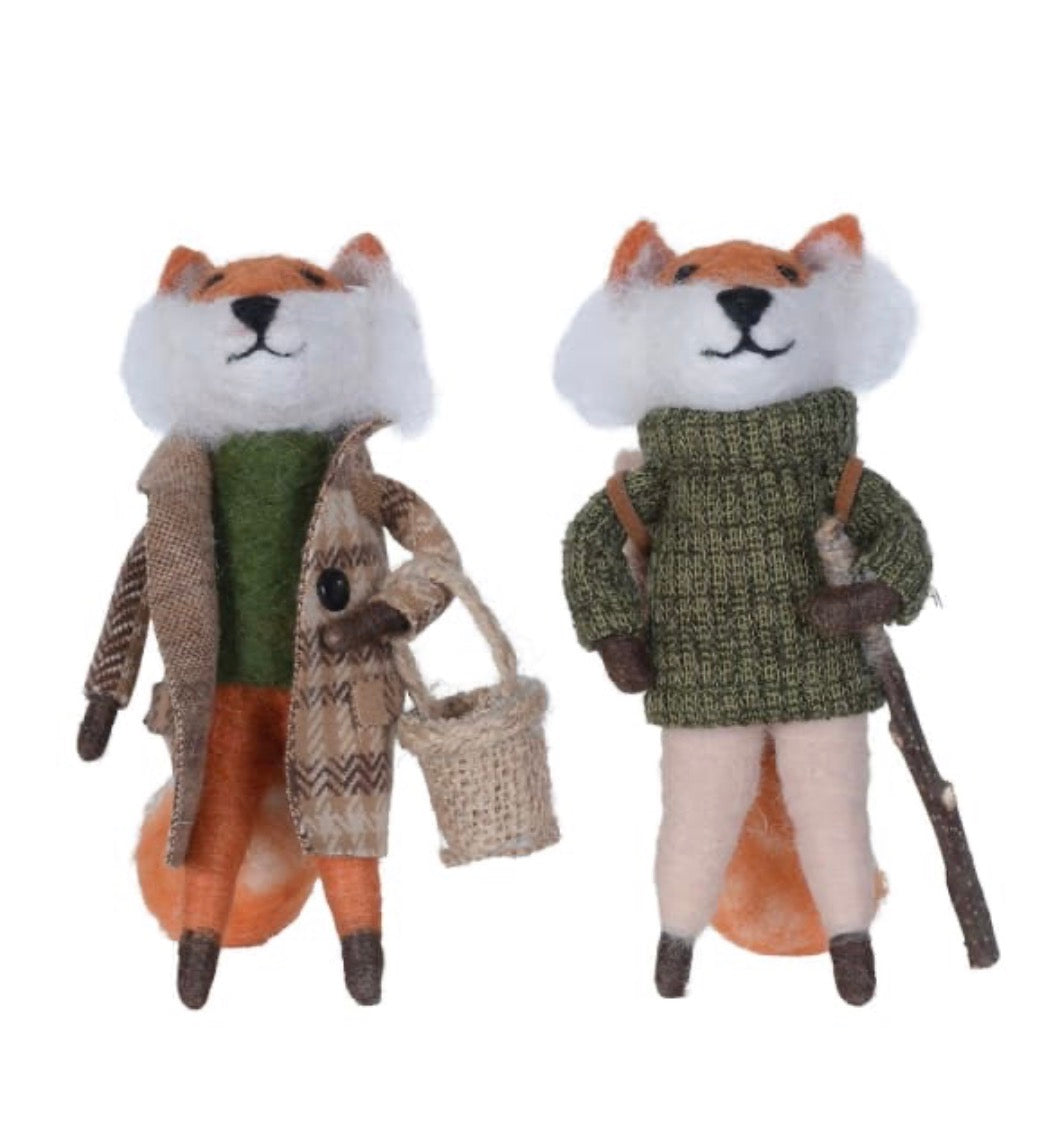 Foxy couple - felt decoration