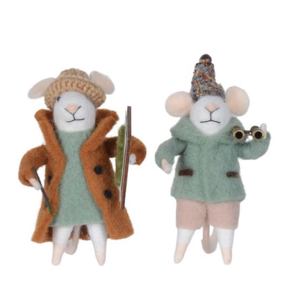Mice on an adventure- felt decoration