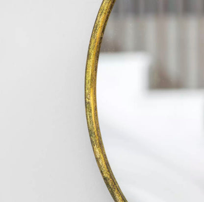 Round Mirror Vintage Brass - Large